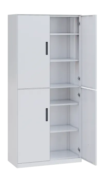 SLIM CONCEPT 02 skříň policová, 4-dvéřová, 1950x900x400 mm, bílá/úchytka antracit